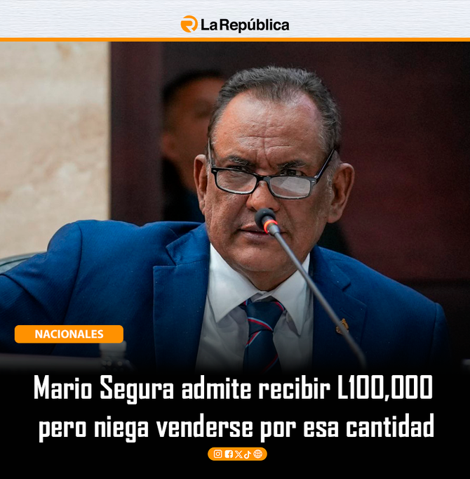 Mario Segura admite recibir L100,000  pero niega venderse por esa cantidad - Cover Image